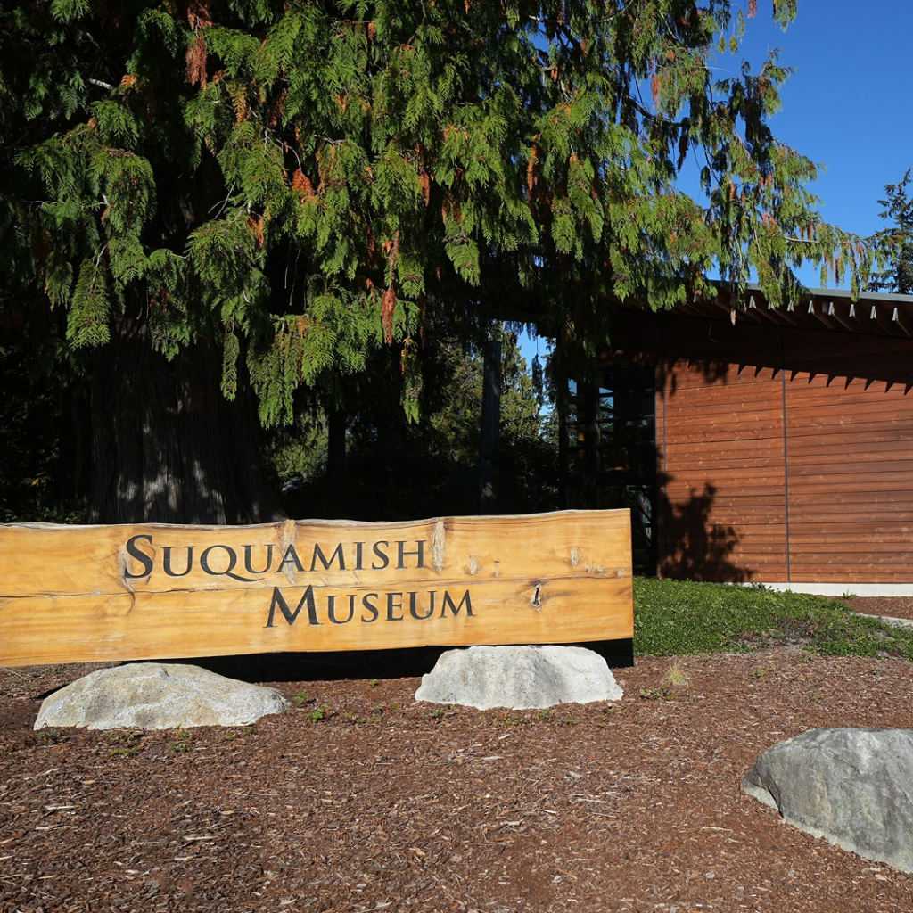 Historical artifacts and exhibits at the Suquamish Museum showcasing the culture of the Suquamish people.